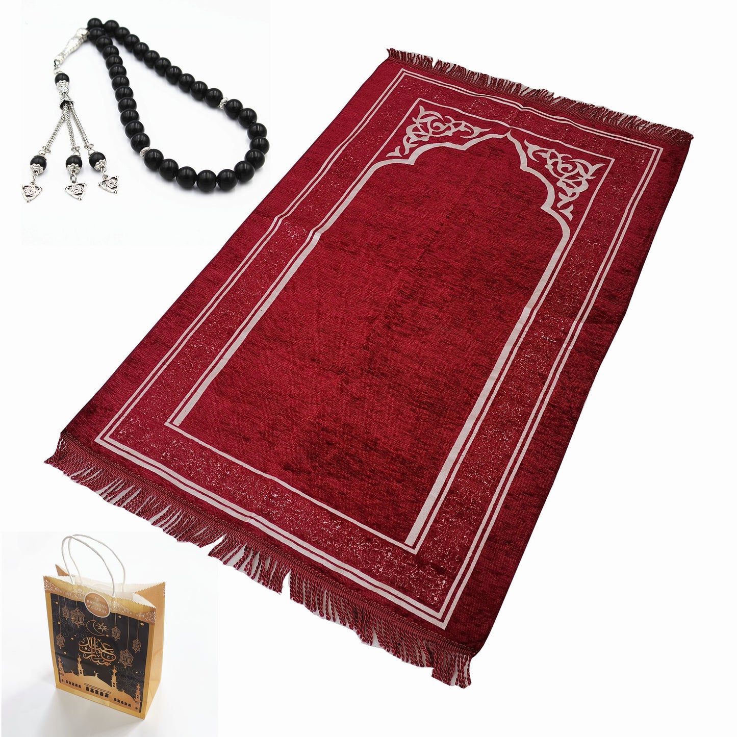 Plush Velvet Islamic Prayer Mat